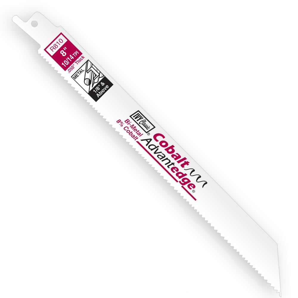 Ivy Classic 8 in. 10/14 TPI BiMetal Reciprocating Saw Blade Cuts Metal