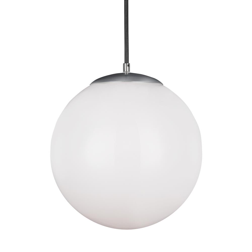 Sea Gull Lighting Hanging Globe 1-Light Satin Aluminum Pendant with LED Bulb by Sea Gull Lighting