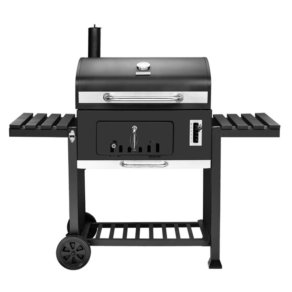 UPC 853252006029 product image for Royal Gourmet 750 sq. in. Heavy-Duty Charcoal Grill in Black with 2 Foldable Sid | upcitemdb.com