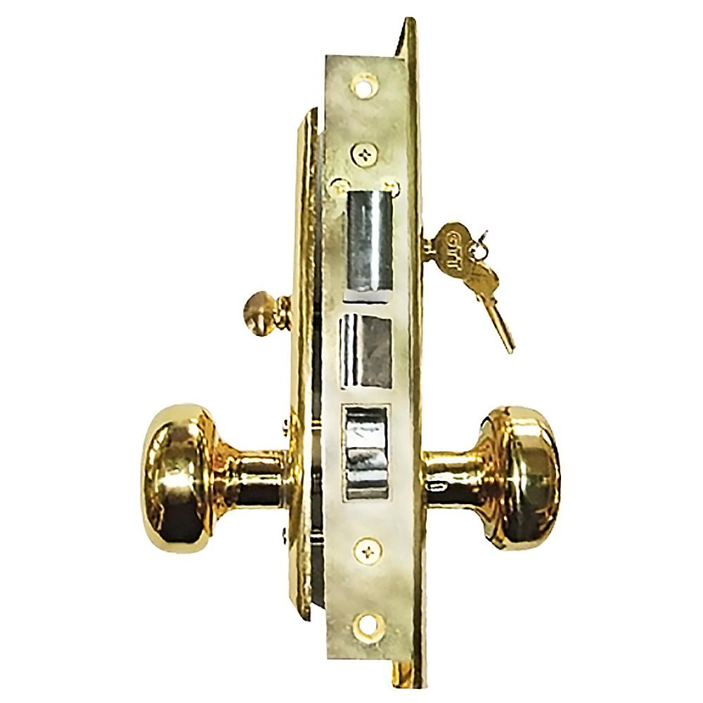 Grip Tight Tools Brass Mortise Entry Left Hand Door Lock Set With