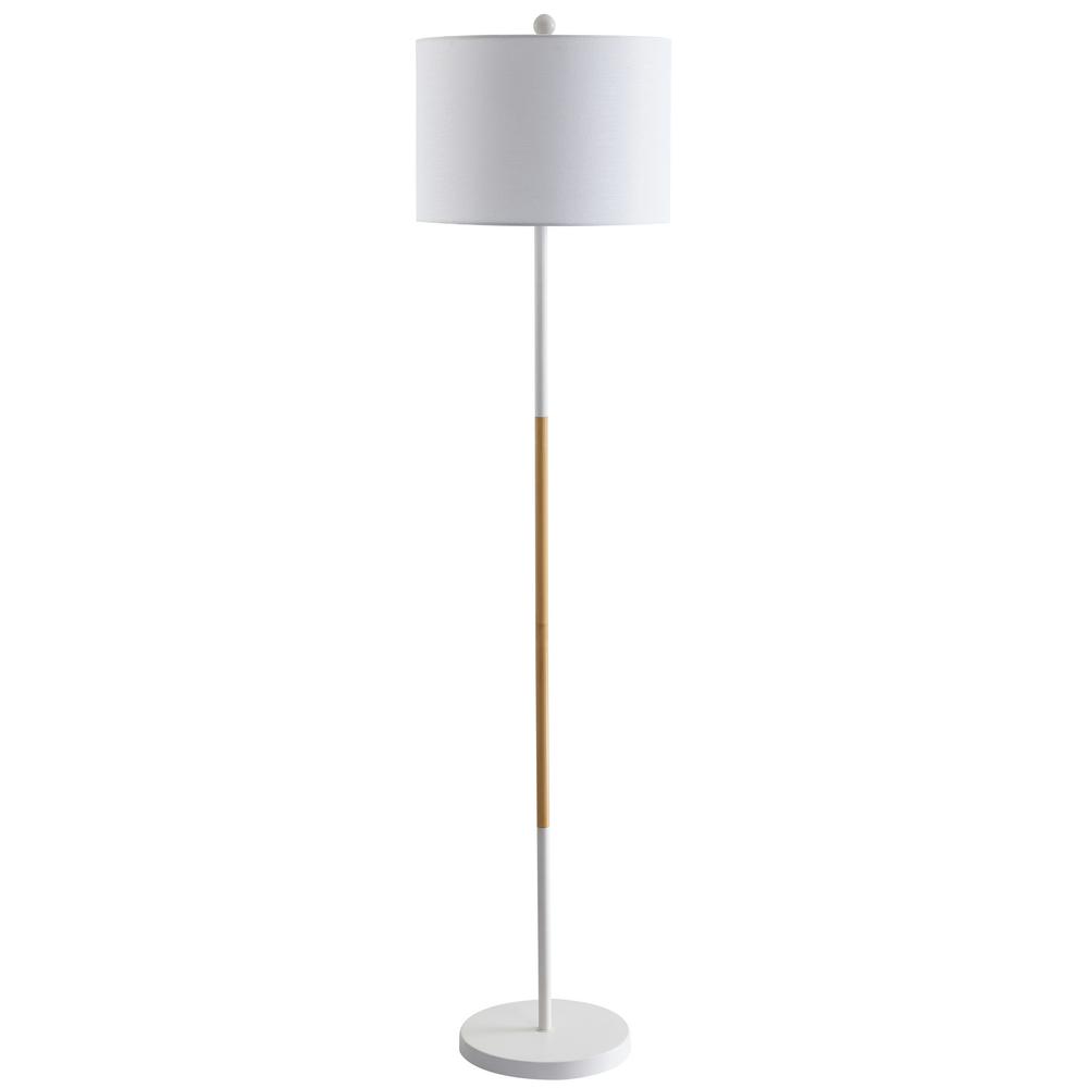 Safavieh Melrose 58 5 In White Wood Finish Floor Lamp