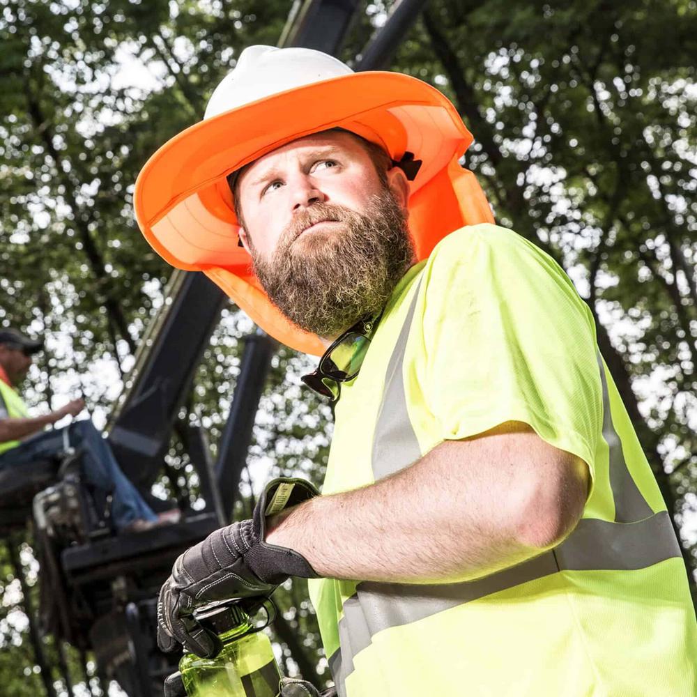 hard hat brim with shade