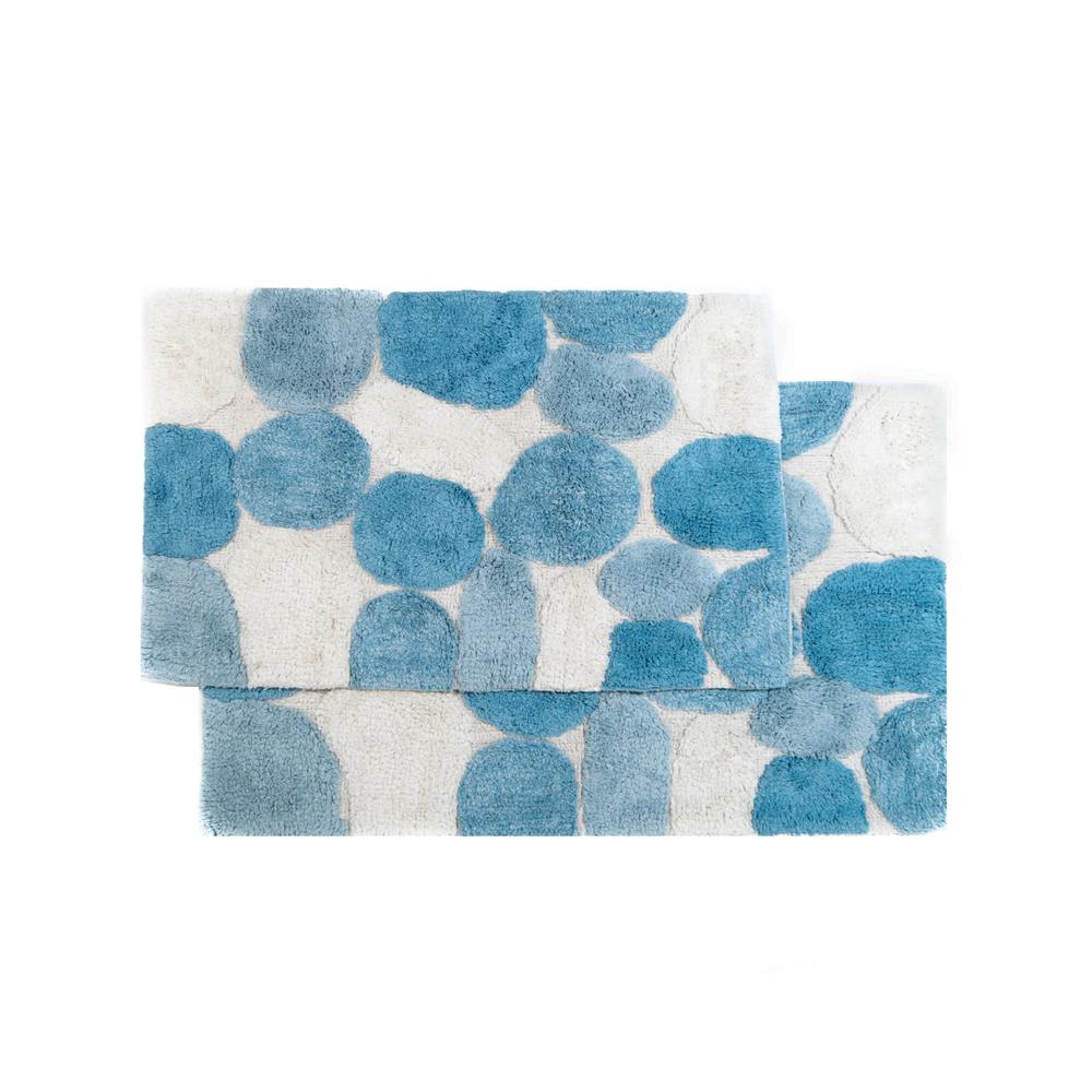 Chesapeake Merchandising Pebbles 24 in. x 40 in. 2Piece Bath Rug Set