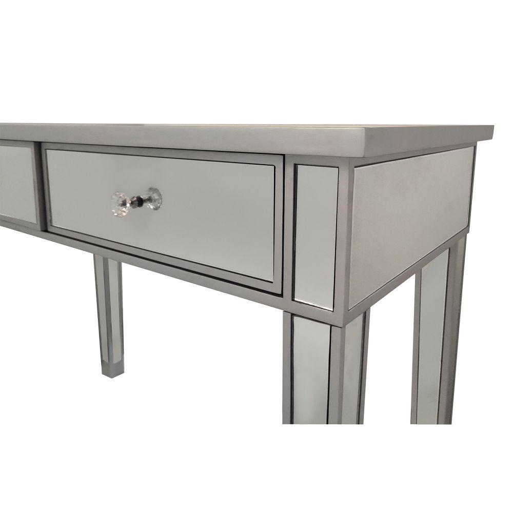 The Urban Port Mirrored Console Table Vanity Table With 2 Drawers