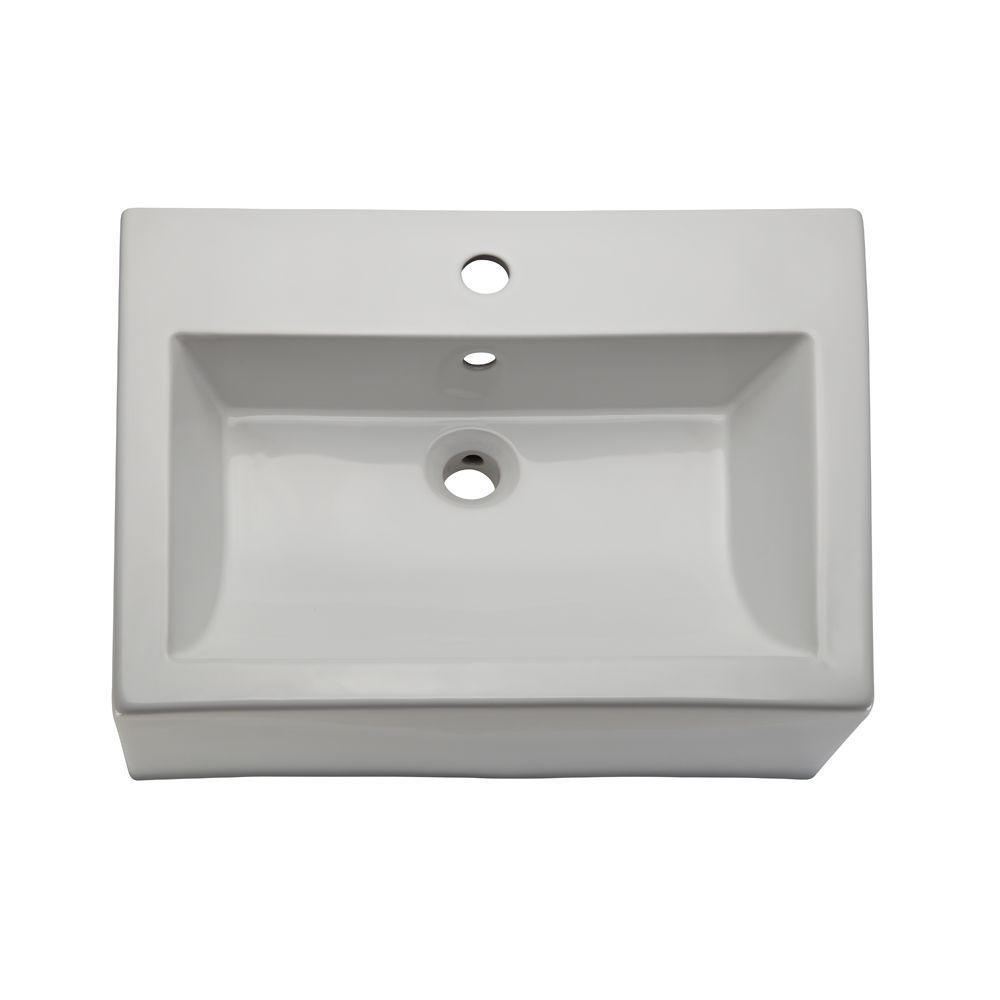 Decolav Classically Redefined Vessel Sink In White 1417 1 Cwh The Home Depot
