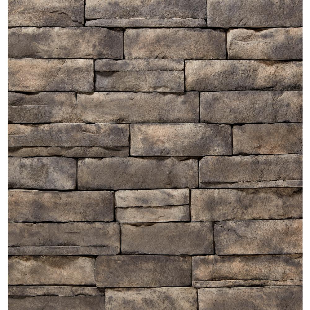 Clipstone 12 In X 4 Manufactured Stone Ledgestone Ash Flat Siding 5 Sq Ft Pack