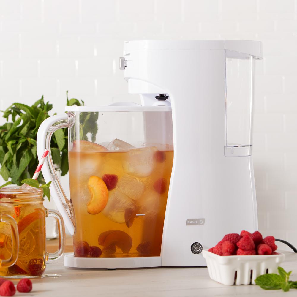Dash 2.5 l Iced Tea and Beverage Brewer in White DCBB300WH The Home Depot