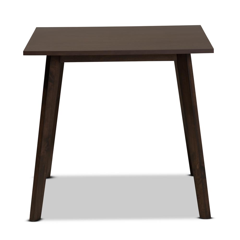 Baxton Studio Britte Dark Brown Square Wood Dining Table 161 10464 Hd The Home Depot Baxton Studio Britte Dark Brown Square
