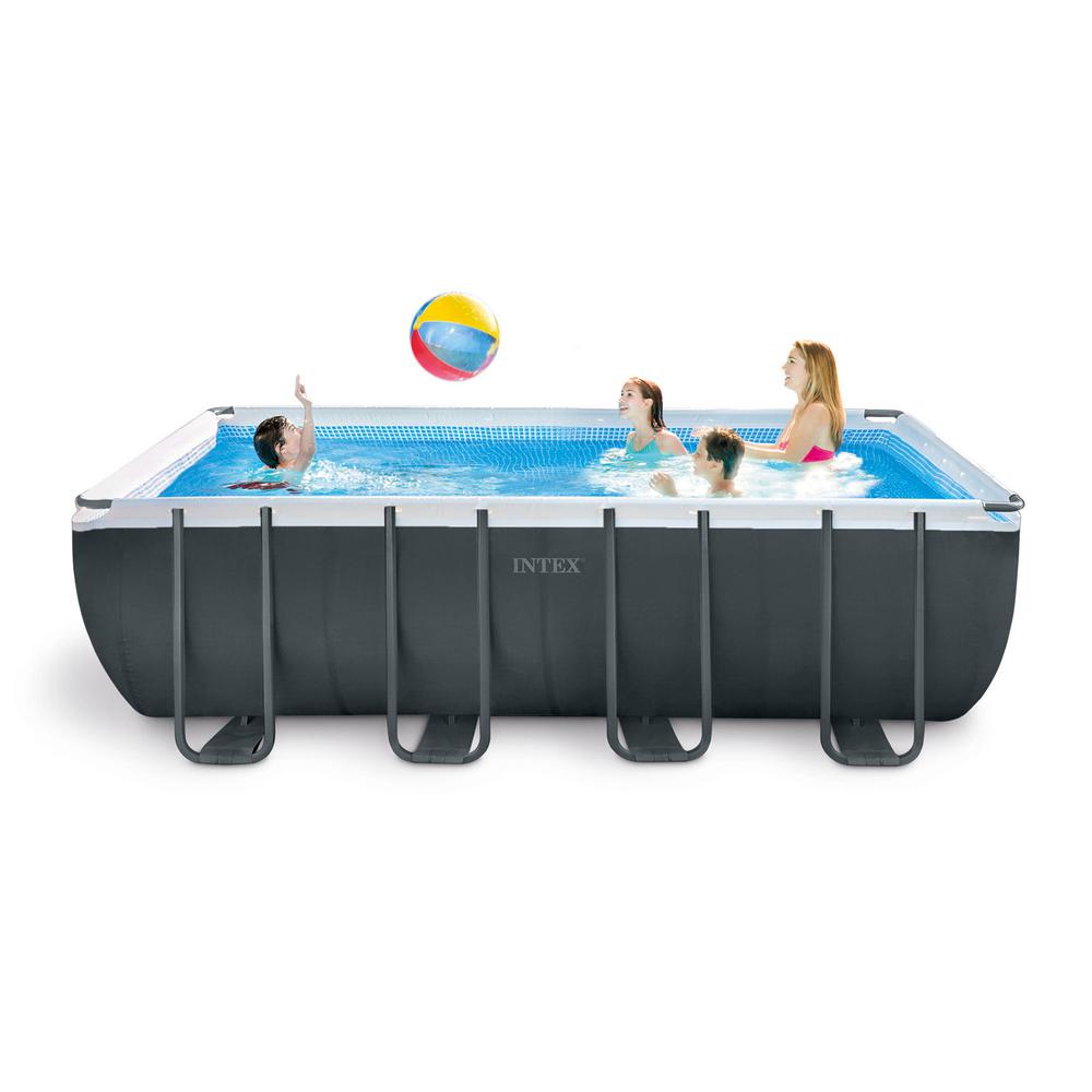 Intex - Ultra XTR Rectangular Frame Swimming Pool Set w/Pump Filter