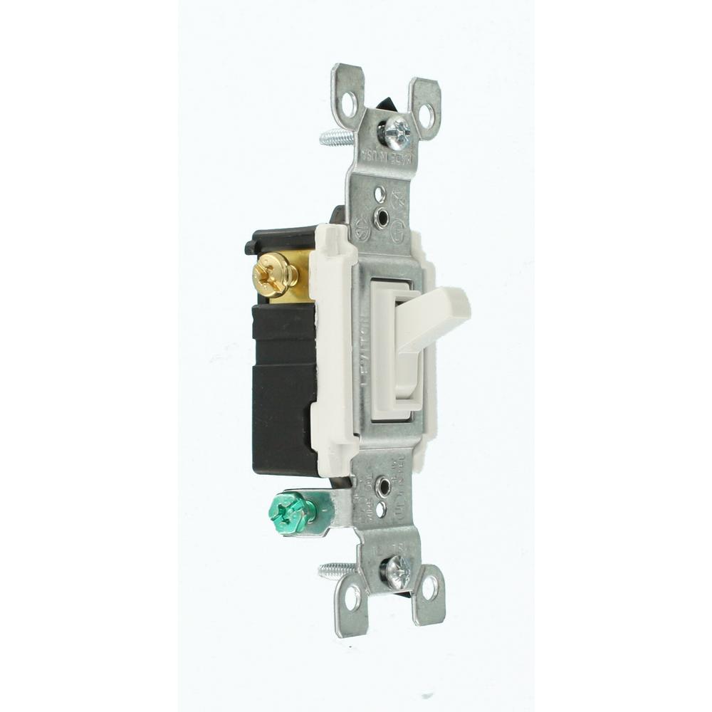 Leviton 15 Amp 3 Way Toggle Switch White 6 Pack