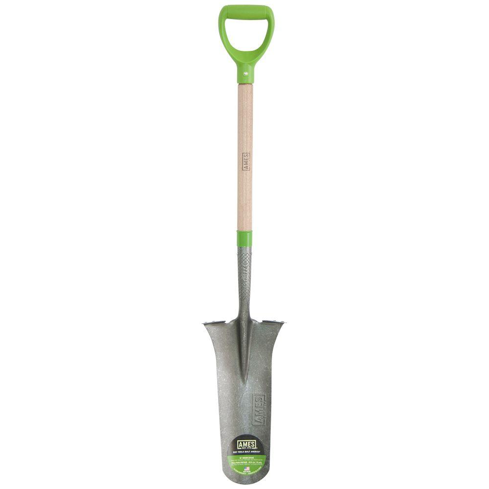 Ames 16 in. D-Handle Drain Spade-2531700 - The Home Depot