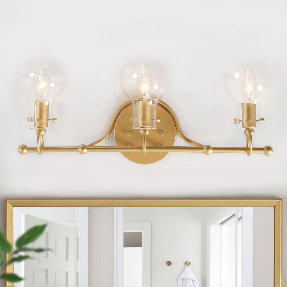 modern gold vanity light