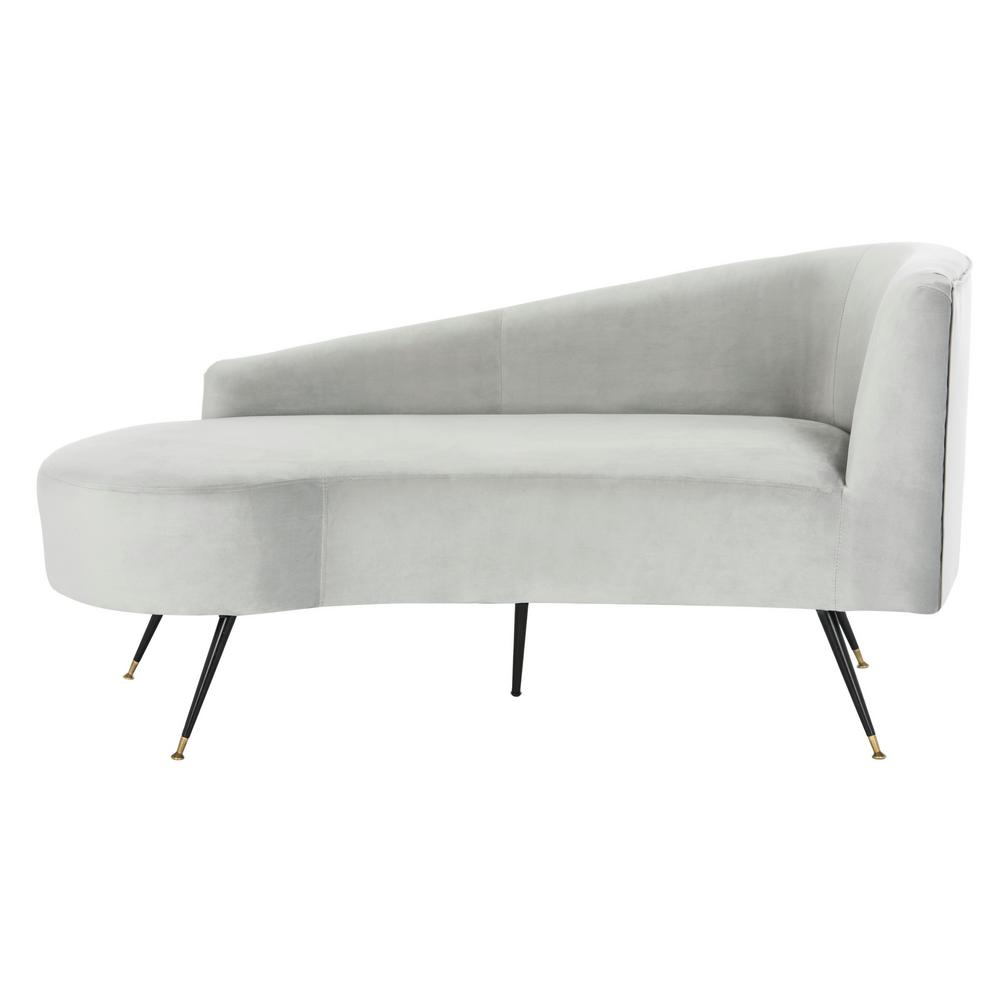 Velvet Chaise Lounges Living Room Furniture The Home Depot