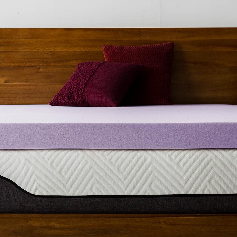 Linenspa 4 in. Twin XL Gel Swirl Memory Foam Topper HDLS40TX30SWGT