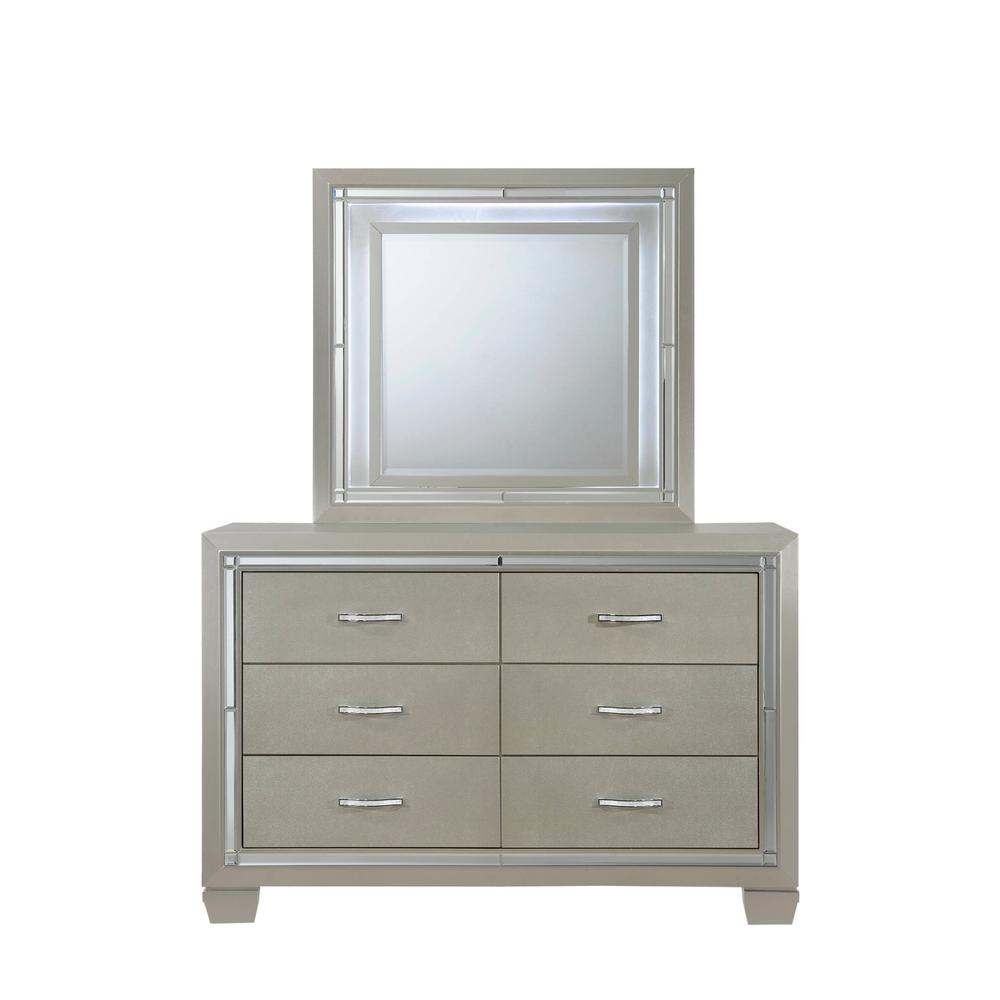Picket House Furnishings Glamour Youth 6 Drawer Dresser Mirror W