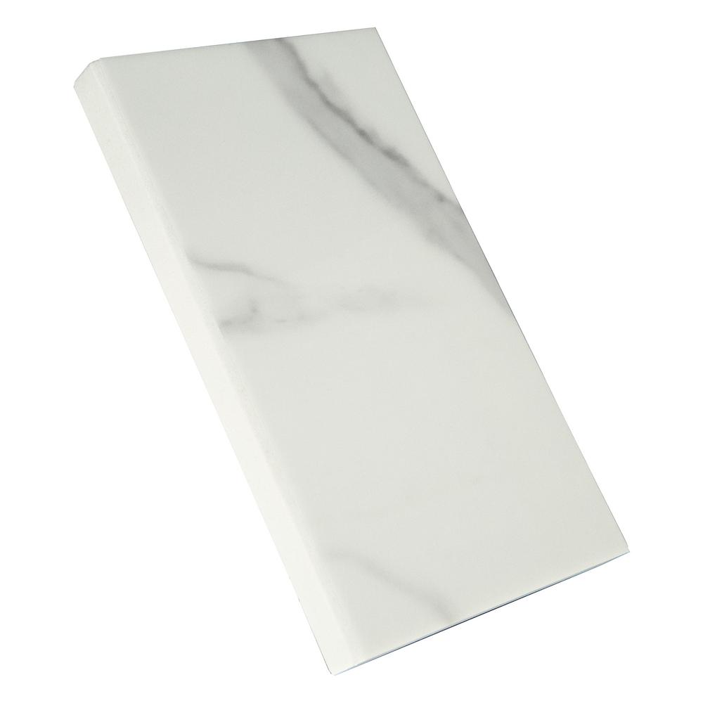 MSI Calacatta Nowy Single Bevelled 6 in. x 73 in. Polished Engineered Marble Threshold Floor and Wall Tile (6.08 lin. ft.)