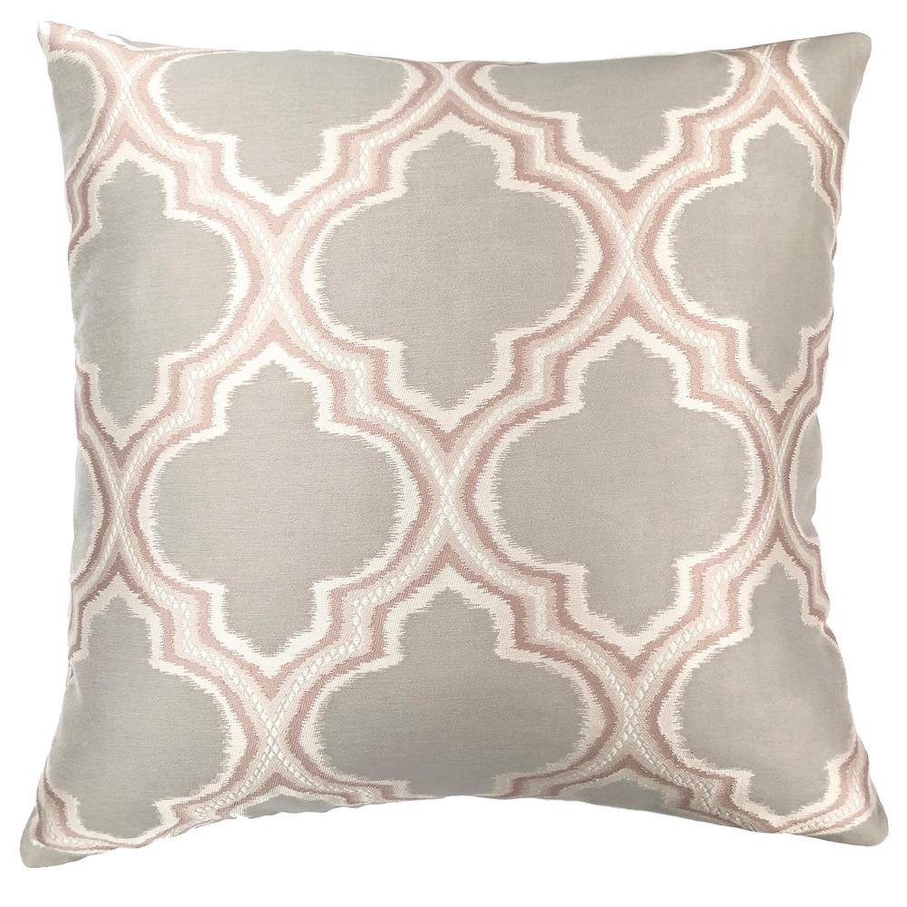 Armen Living Aria Dove Geometric Down 7 In X 20 In Throw Pillow