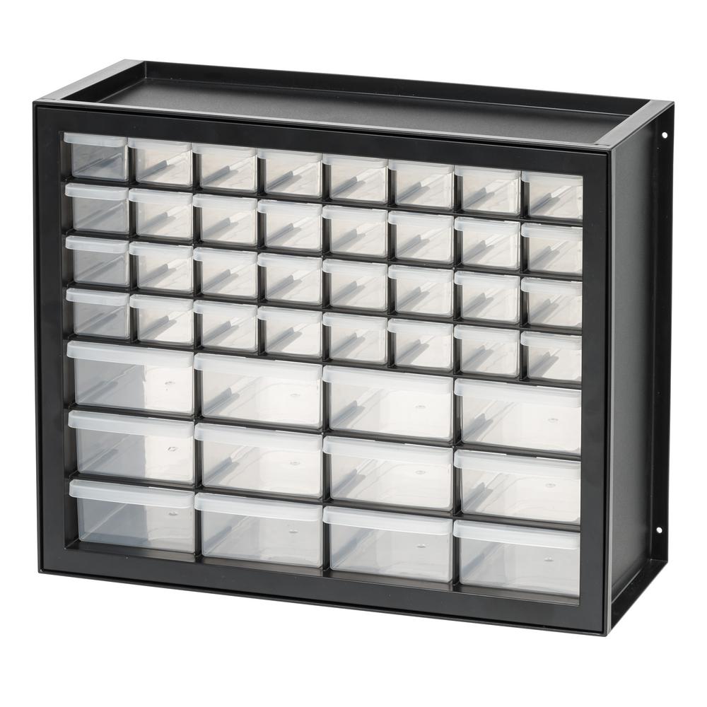 Metal 40 Hole Storage Bolt Bin Cabinet Compartment Nuts Fasteners Screws 12"D