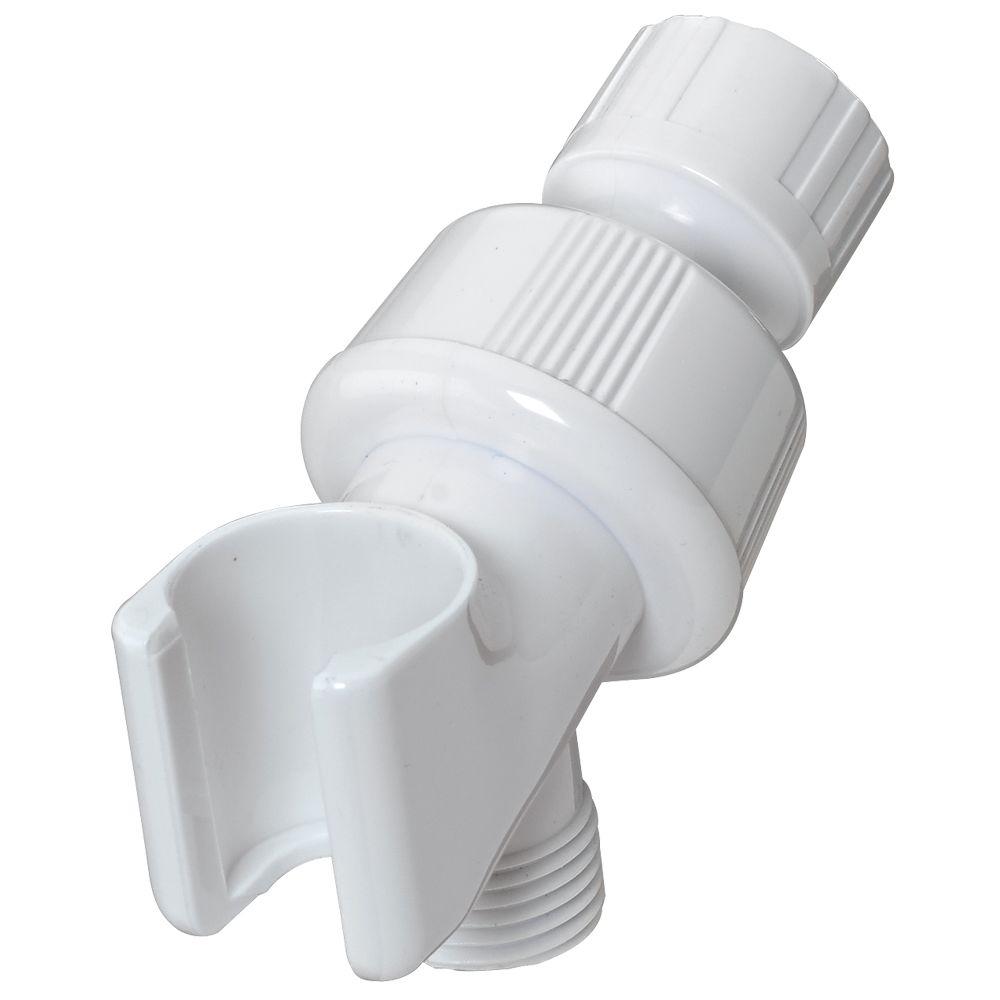 Glacier Bay Shower Arm Mount In White Glacier Bay Shower Arm Mount In White