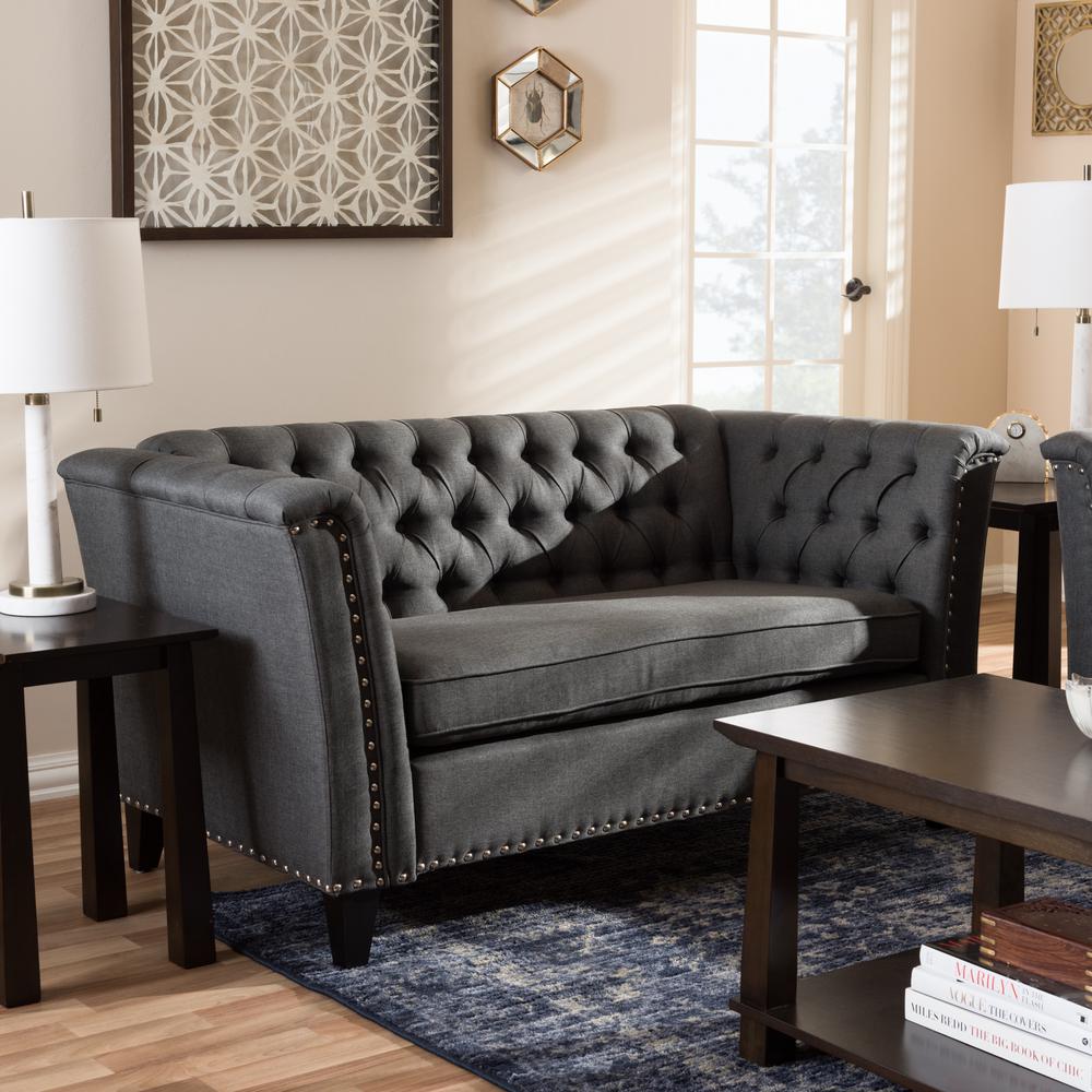 Worldwide Barton Chocolate Brown Corduroy LoveseatS5005LV