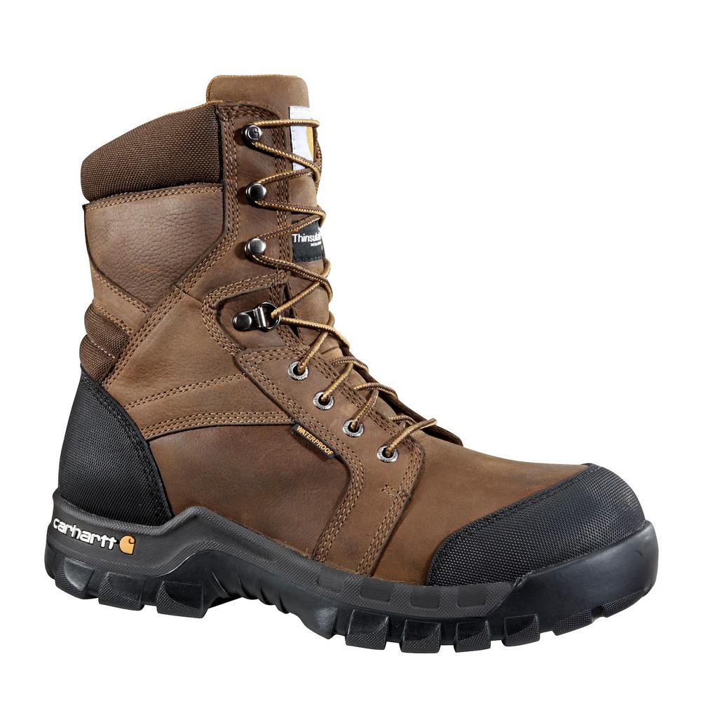 Carhartt Men's Rugged Flex Waterproof 8'' Work Boots - Composite Toe ...