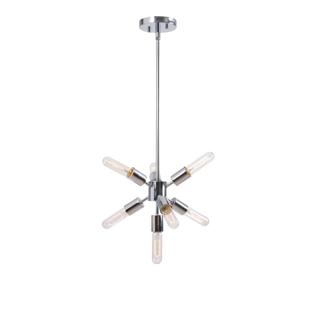 Kenroy Home Anemone 7 Light Chrome Chandelier 93568ch The Depot Kenroy Home Anemone 7 Light Chrome Chandelier