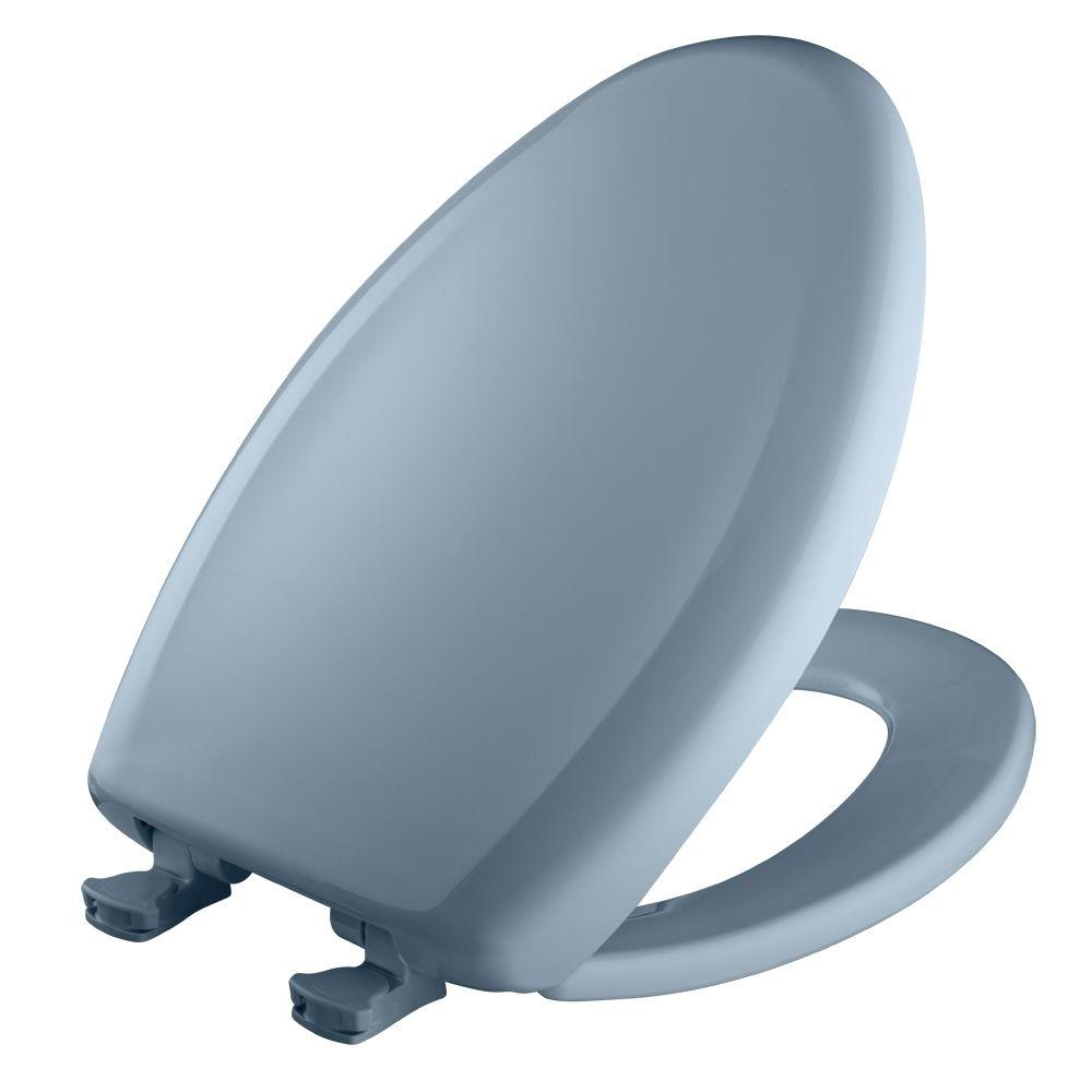BEMIS Slow Close STATITE Elongated Closed Front Toilet Seat in Sky