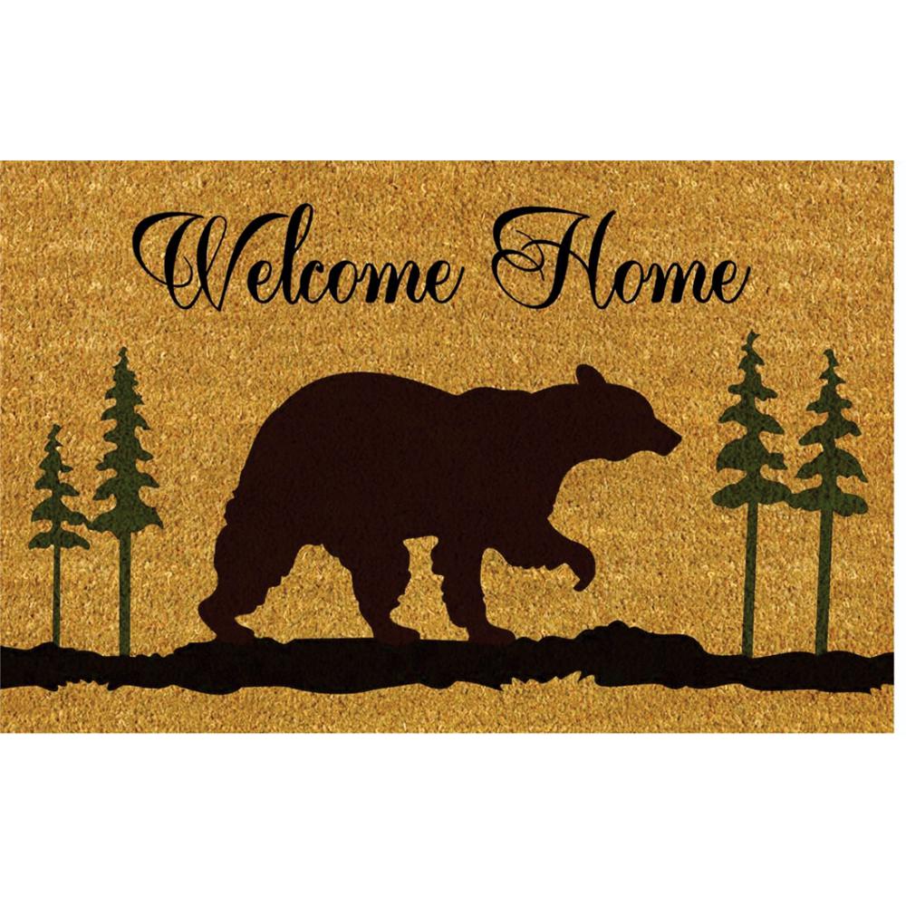 Trafficmaster Welcome Home Bear 18 In X 30 In Coir Door Mat Hgh