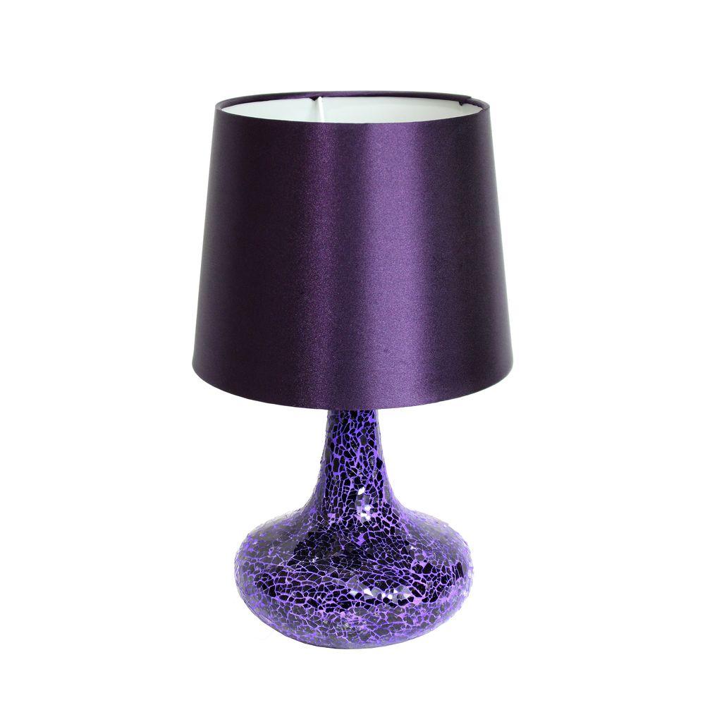 purple table lamps glass