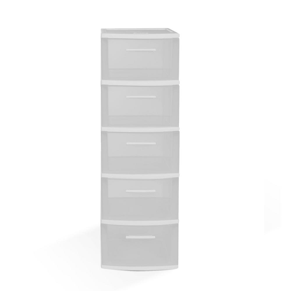 Mq 13 In W X 39 In H X 15 In D 5 Drawer Resin Storage Cabinet
