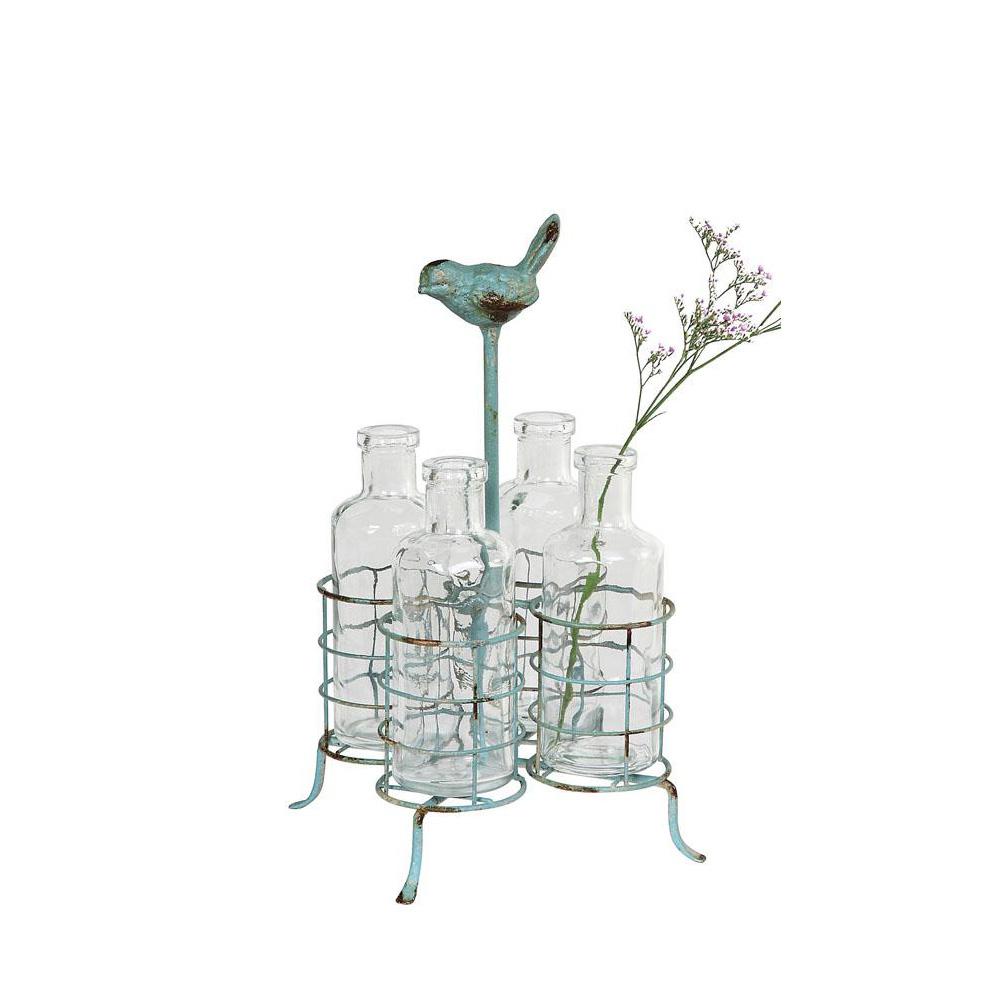 Home Decorators Collection Perched Bird Glass and Metal Decorative