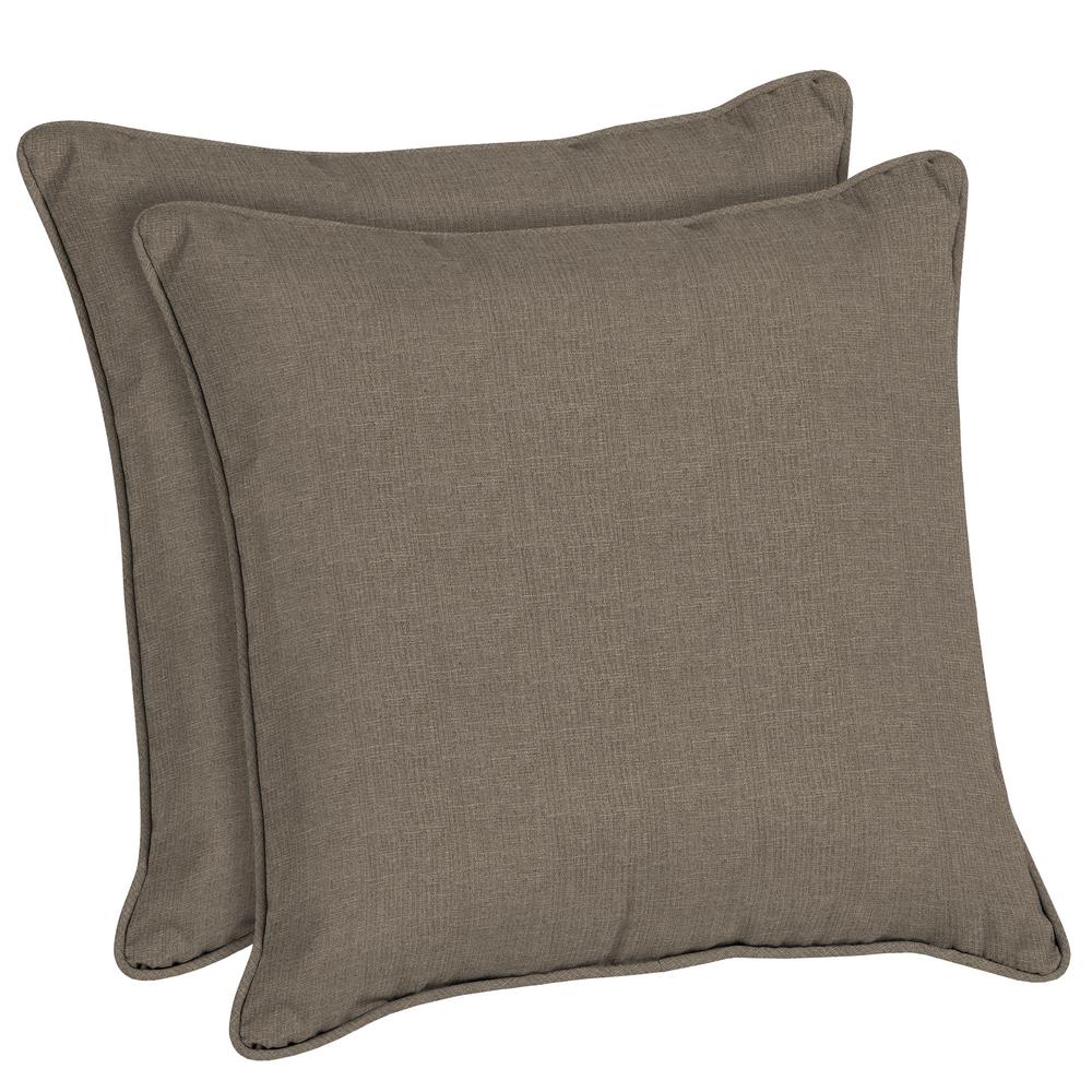 Home Decorators Collection Sunbrella Cast Shale Square Outdoor Throw Pillow 2 Pack Ah1x558b D9d2 The Home Depot