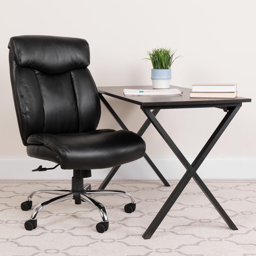 Flash Furniture Black Leather Office/Desk Chair CGA-QY-209653-BL-HD ...