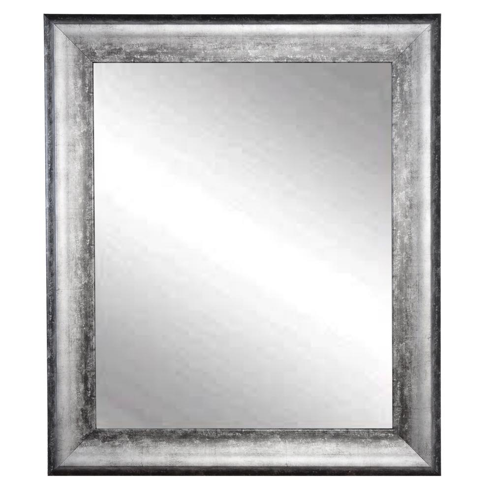 Brandtworks Midnight Silver Decorative Framed Wall Mirror Bm039l