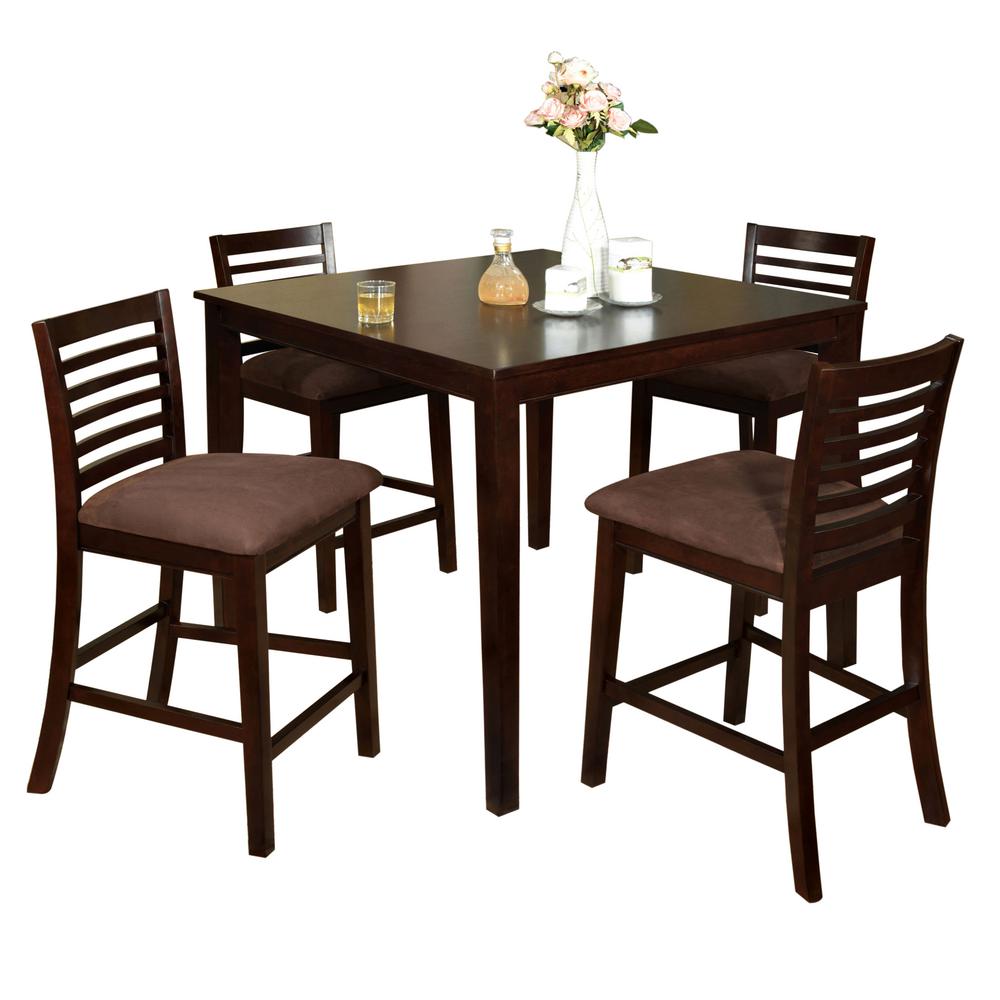 Venetian Worldwide Eaton I 5 Piece Espresso Bar Table Set Cm3001pt Eaton I 5 Piece Espresso Bar Table Set