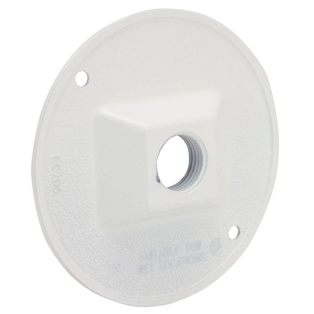 BELL 4 in. Round Weatherproof Cluster Cover with one 1/2 in. Outlet ...