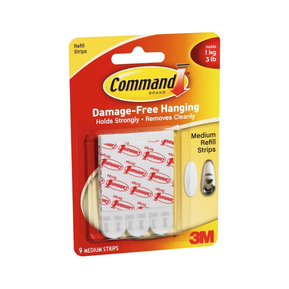 Command 3 in. Medium Refill Strip (9-Strips)-17021 - The Home Depot