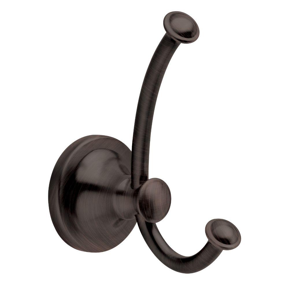 Delta Silverton Double Towel Hook in SpotShield BronzeSIL35