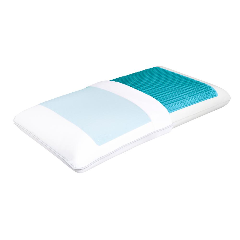 comfort revolution memory foam & hydraluxe cooling bed pillow