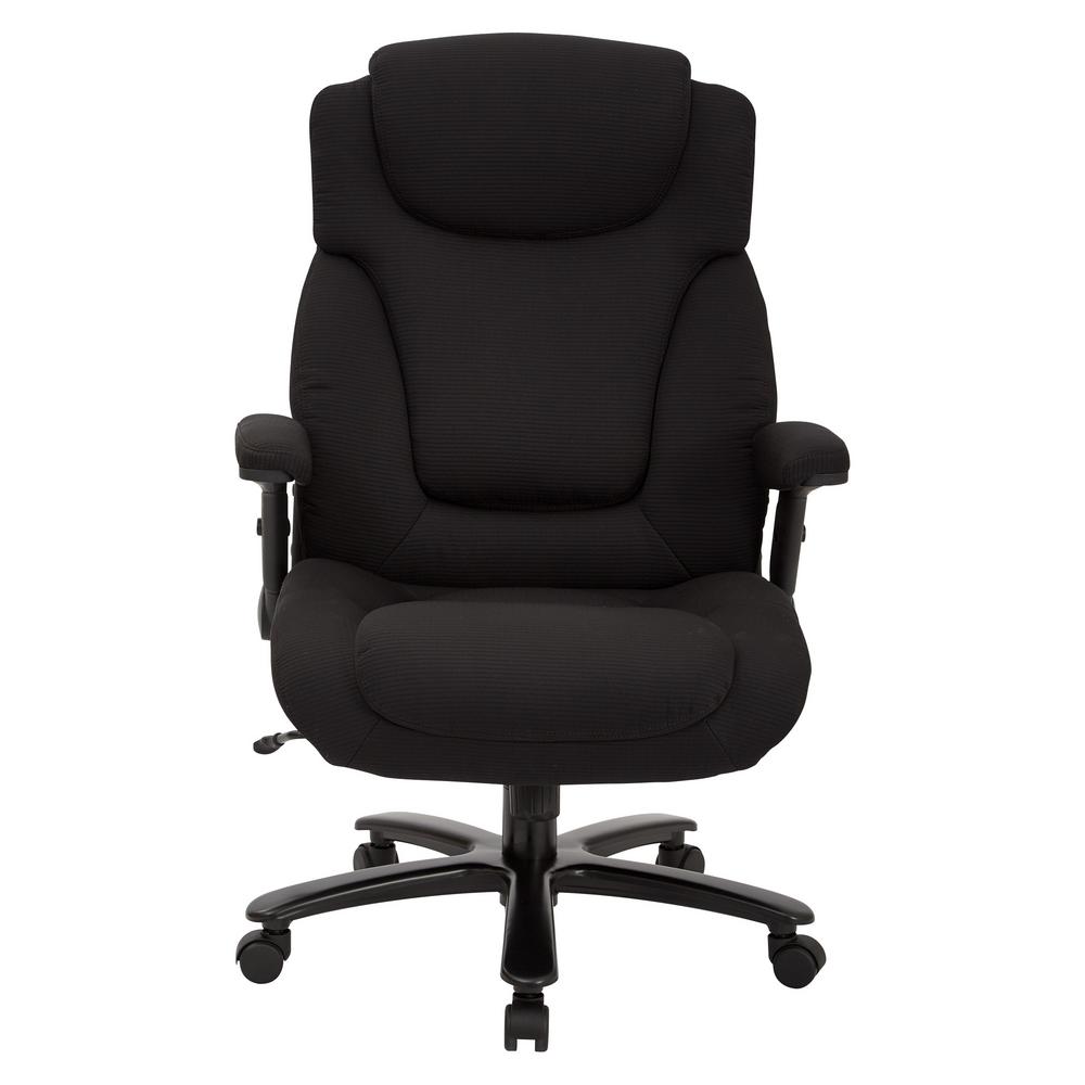 office star products big and tall black fabric chair39203  the home depot