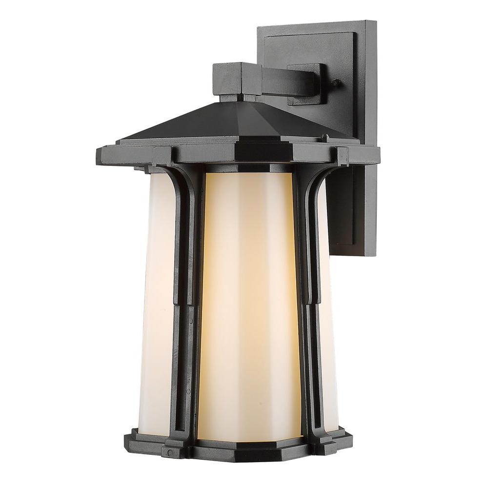 Joslin 1Light Black Outdoor SconceCLIJB045901 The Home Depot