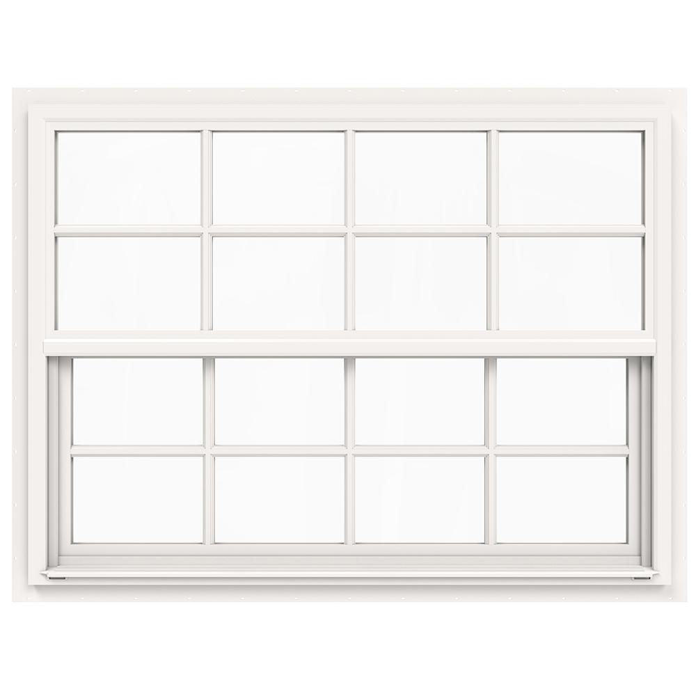 JELD-WEN 48 In. X 36 In. V-4500 Series White Single-Hung Vinyl Window ...