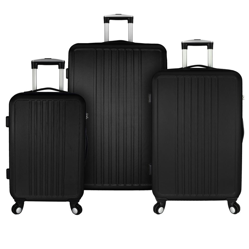 Elite Luggage Elite Verdugo Hardside 3Piece Black Spinner Luggage Set