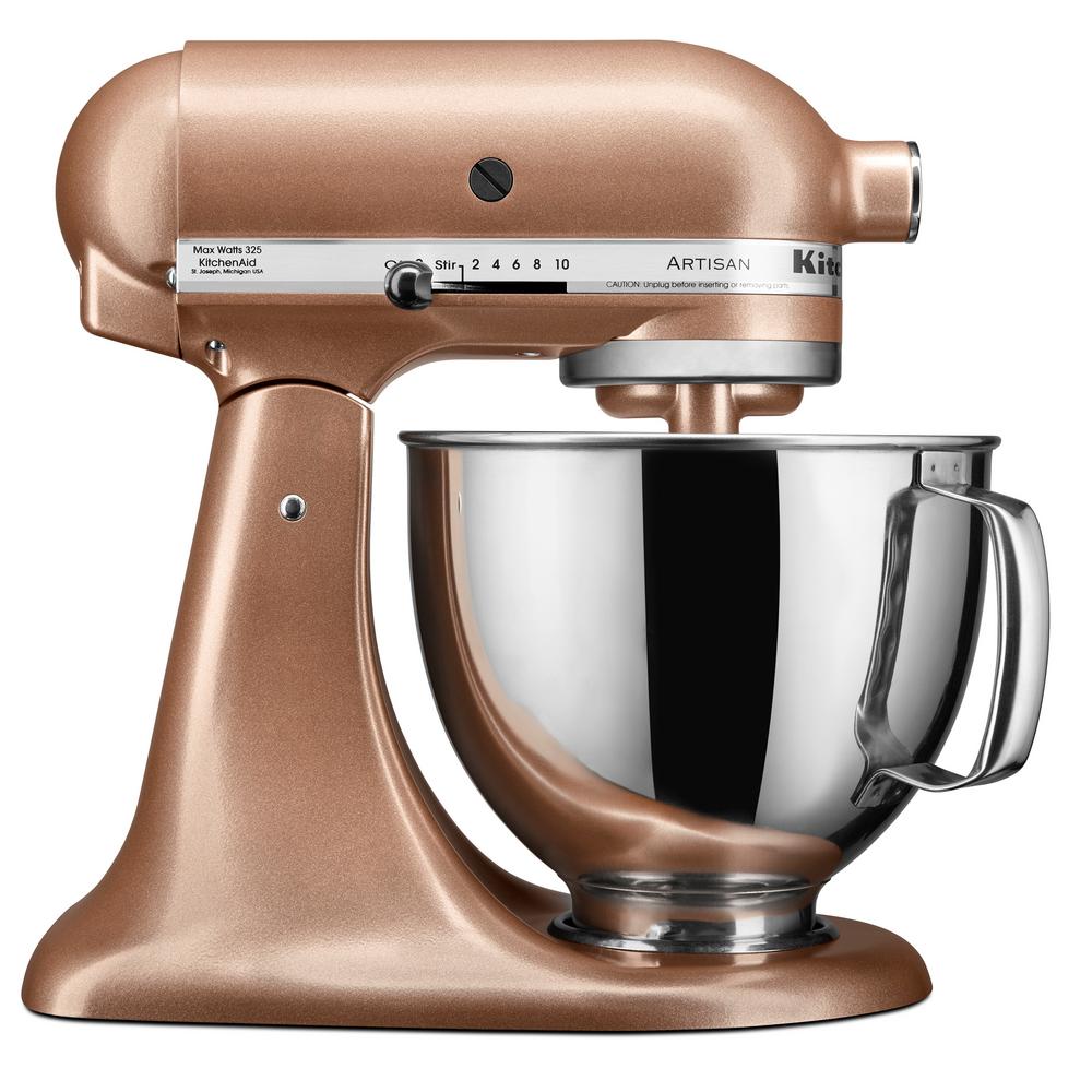 Artisan 5 Qt. 10-Speed Toffee Delight Stand Mixer with Flat Beater, Wire Whip and Dough Hook Attachments