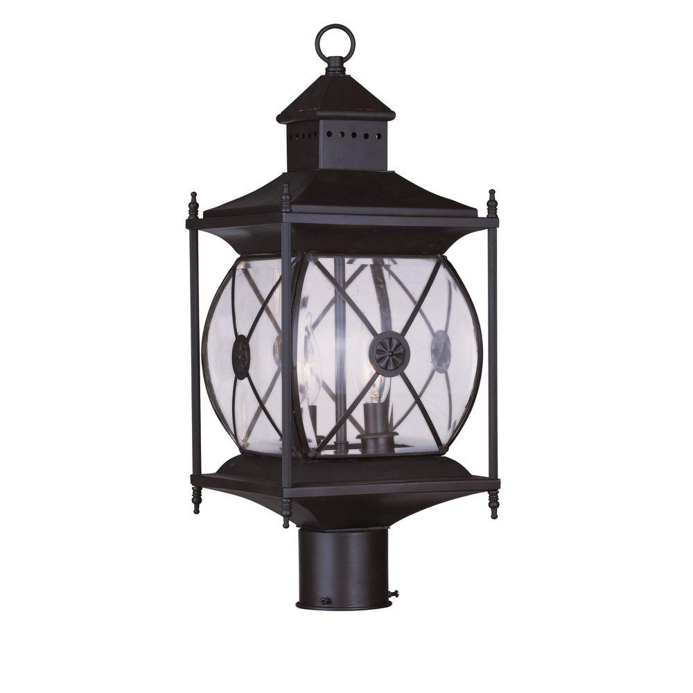 Nautical Outdoor Post Lights Lighting Compare Prices At Nextag Livex 2 Light Outdoor Bronze Post Head With Clear Beveled