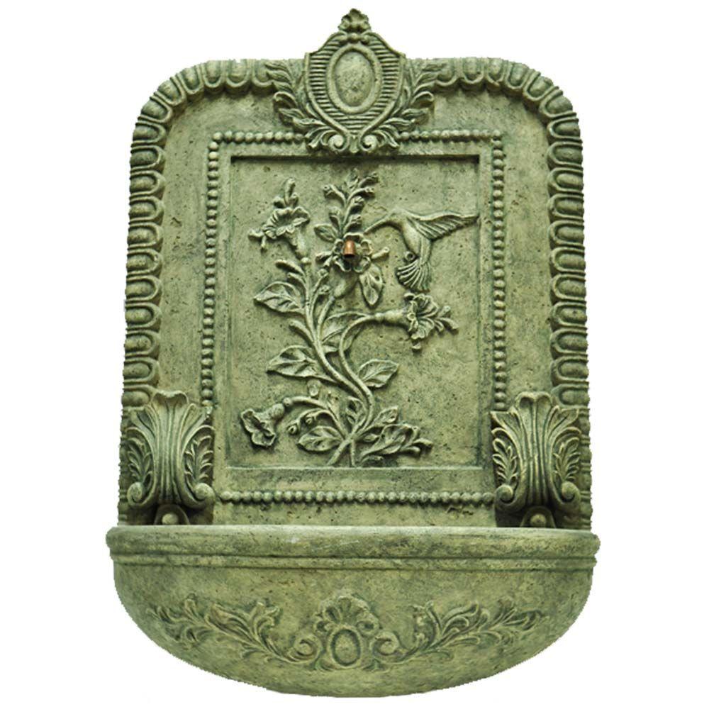 MPG 341/4 in. H Cast Stone Wall Fountain in Granite FinishPF5771SAG