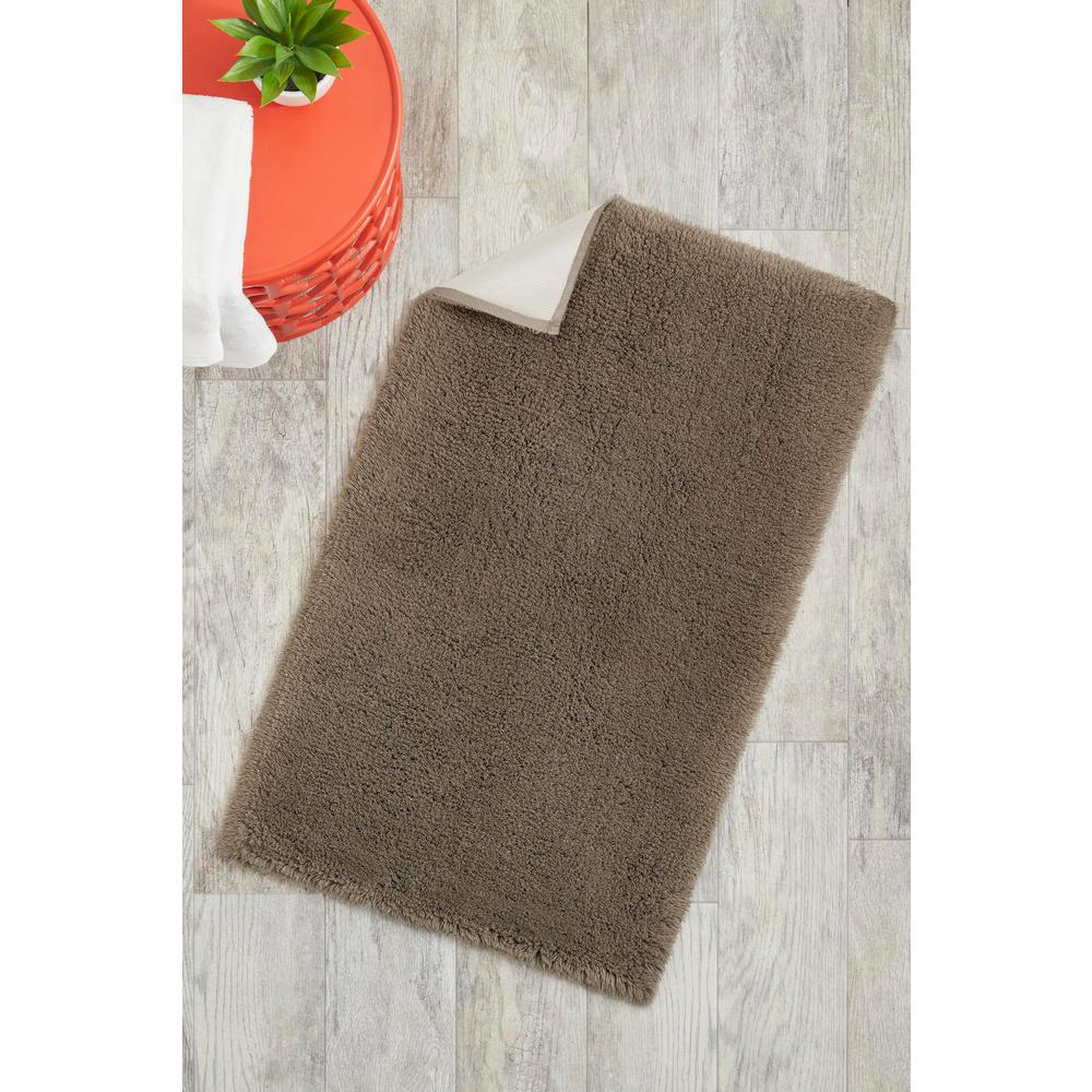 Stylewell Biscuit 17 In X 25 In Non Skid Cotton Bath Rug