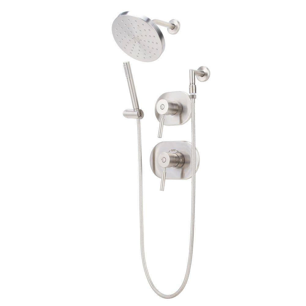Symmons Sereno 1Spray Hand Shower and Shower Head Combo Kit in Satin