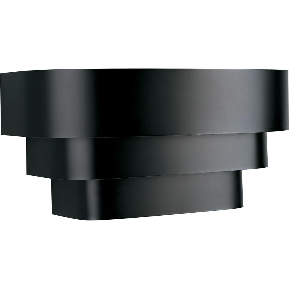 Progress Lighting 14 In 1 Light Black Wall Sconce With Metal Light Black Wall Sconce