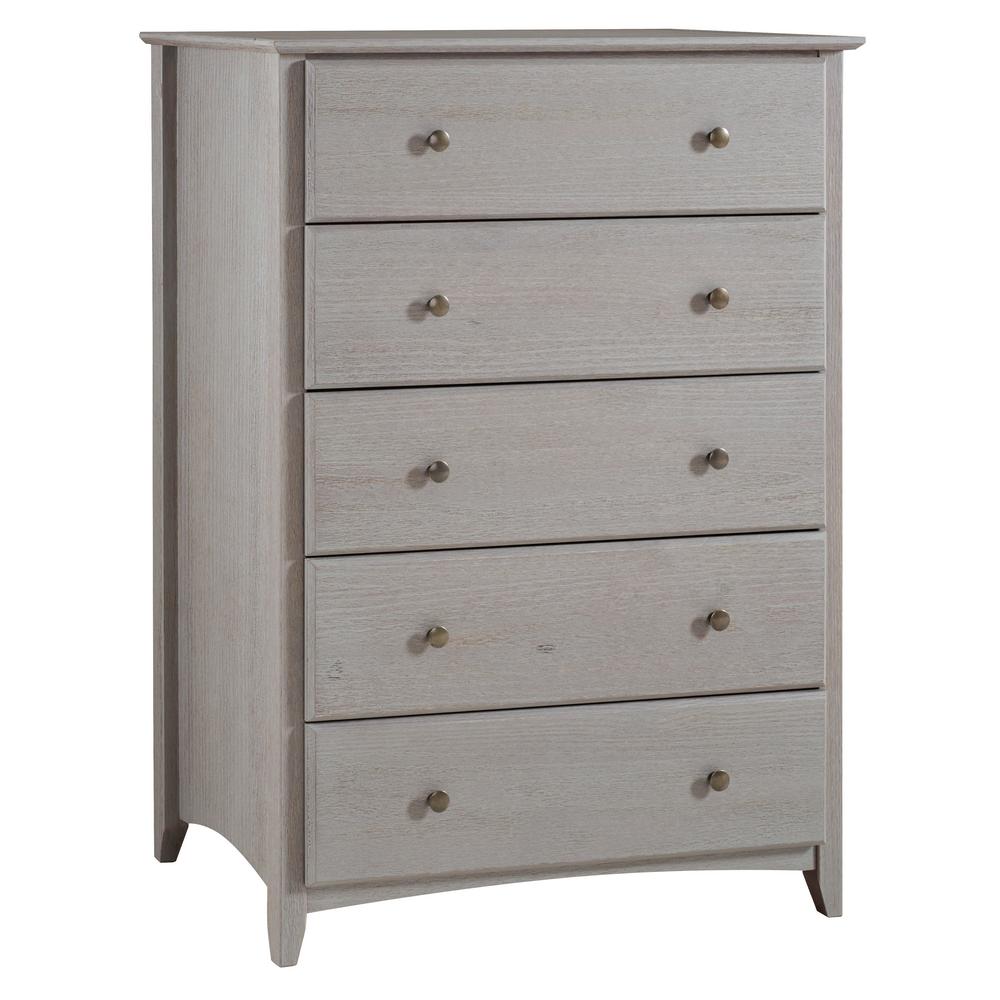 Camaflexi Shaker Style 5 Drawer Weathered Grey Chest Shk207 The Camaflexi Shaker Style 5 Drawer Weathered Grey Chest